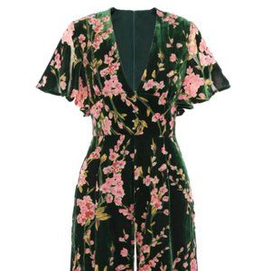 GREEN 1930S VELVET VINTAGE JUMPSUIT